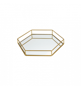 Plateau miroir hexagonal